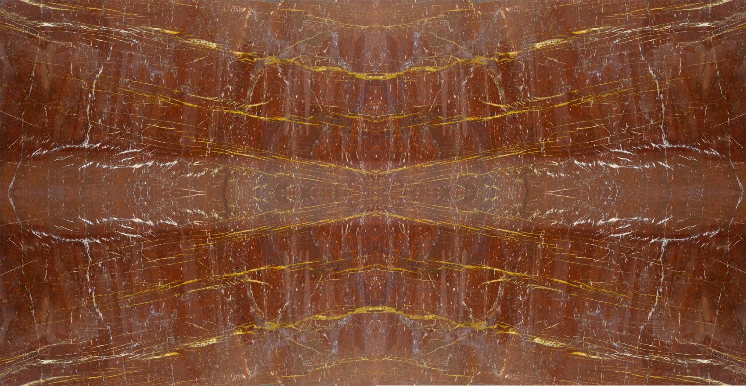 PHOTO À LIVRE OUVERT - EFFET PAPILLON ROUGE DU ROY®23 TRANCHES DE ROUGE GRIOTTE® RÉF 57242 A LIVRE OUVERT 265 x 145 CM